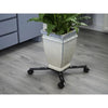 Mensola a rullo NATURE per piante allungabili - Metallo nero - H6 x 34/51 x 34/51 cm