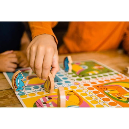 Gioco da tavolo - NATHAN - Gioco dei cavallini - Grande classico, illustrazioni originali