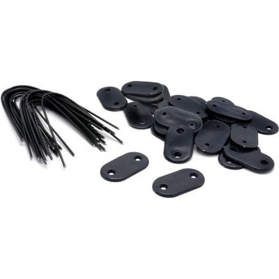 NATURE Set di 26 chiusure a rete - Schermi e canali in plastica - Grigio antracite - Cravatta + filo plastificato da 14 cm