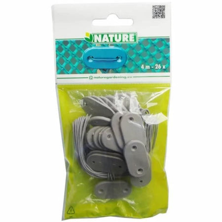 Kit di fissaggio per recinzione da giardino Nature 27 pezzi Grigio