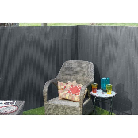 Tenda a pacchetto in PVC bifacciale - NATURE - 1 x 3 m - 1600 g/m - Oscurante 4/5 - Anti UV - Antracite