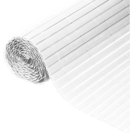 Biombo de caa de PVC de doble cara - NATURE - 1 x 3 m - 1600 g/m - Opaco 4/5 - Anti-UV - Blanco