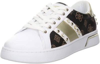 Guess Fl5 Riy-fal12 Sneakers Donna Punta Tonda Con Lacci E Suola In Gomma 2,5cm Scarpe Casual Con Fodera Interna E Logo