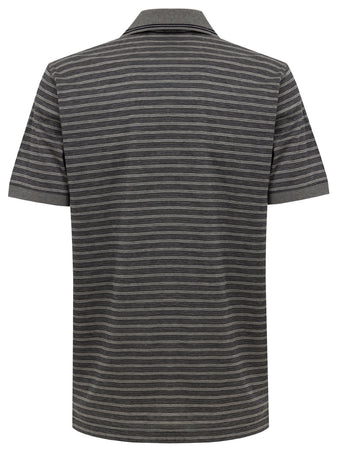 Corneliani Polo grigia a maniche corte da uomo