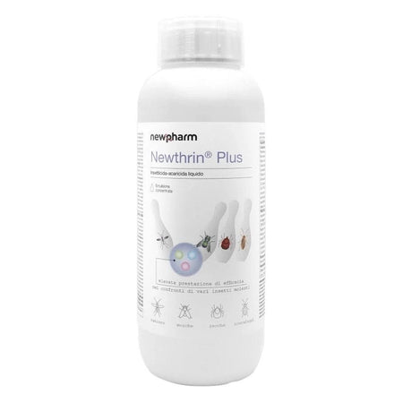 Newthrin Plus Lt.1 Insetticida Acaricida per la Disinfestazione di Ambienti Domestici Civili Zootecnici Newpharm