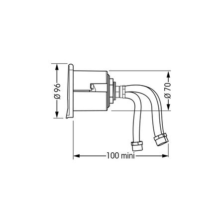 Nicchia Nera Tonda Per Miscelator