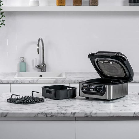 NINJA FOODI AG301EU - Grill da interno - Tecnologia Cyclonic Air - 5 modalità di cottura preprogrammate - Fino a 265 - 1760W