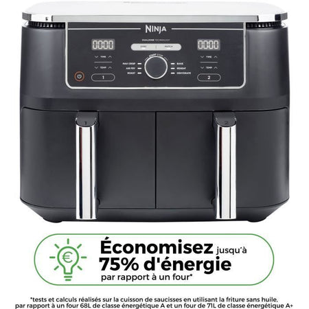 NINJA - Foodi Max - AF400EU - Friggitrice senza olio DualZone? - 2470W - 7,6L - 2 cassetti di cottura - 6 modalità di cottura