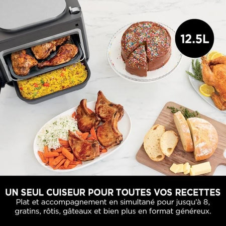 Multicooker combinato, forno e friggitrice senza olio - NINJA - SFP700EU - 12 in 1 - 1780 W - Grigio