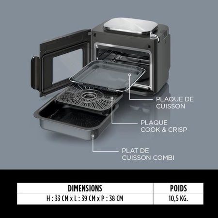 Multicooker combinato, forno e friggitrice senza olio - NINJA - SFP700EU - 12 in 1 - 1780 W - Grigio