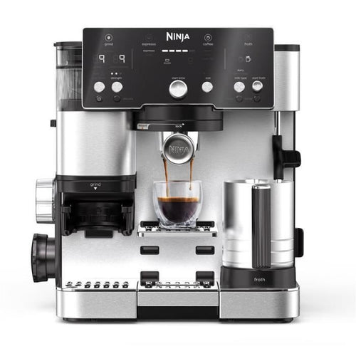 Macchina per caffè espresso - NINJA - ES501EU Luxe Essential - 2 L - Display digitale - Nero / Acciaio inossidabile