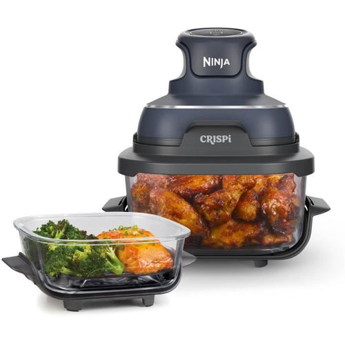 Friggitrice portatile senza olio NINJA - CRISPI - Contenitori da 1,4L e 3,8L - 4 programmi preimpostati - 1700W - Blu