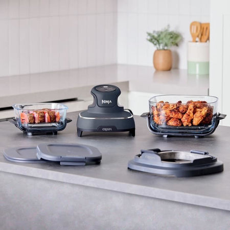 Friggitrice portatile senza olio NINJA - CRISPI - Contenitori da 1,4L e 3,8L - 4 programmi preimpostati - 1700W - Blu