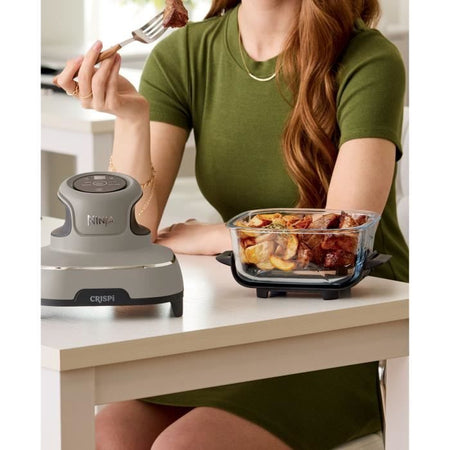 Friggitrice portatile senza olio NINJA - CRISPI - Contenitori da 1,4 L e 3,8 L - 4 programmi preimpostati - 1400 W - Beige