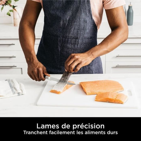 Ceppo coltelli - NINJA FOODI - StaySharp K32006EU - Con affilatoio - Set coltelli - 6 pezzi affilati - Nero