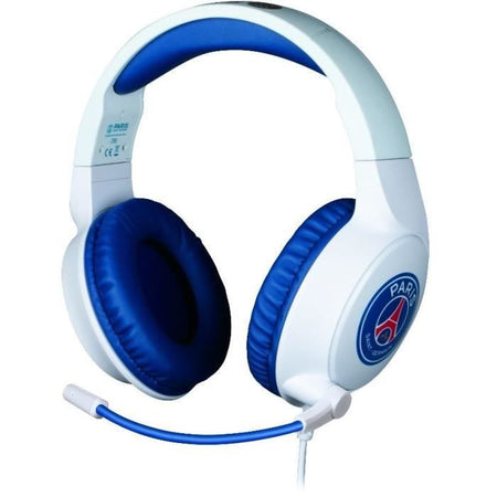 Cuffie da gioco cablate - KONIX - PC, PS4, PS5, Switch, Xbox - Microfono 45 - Cavo 1,5 m - Bianco e blu