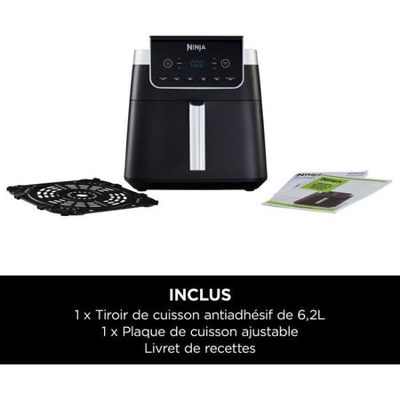 Friggitrice - NINJA - Max AF180EU - 2000 W - Nero - Temperatura variabile - Timer