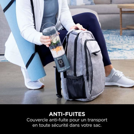 Frullatore portatile Ninja Blast - BC150EUNV - Ciotola da 530 ml - Durata della batteria 2 ore - Senza fili - Senza BPA - Blu denim