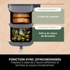 Friggitrice senza olio NINJA Foodi - Double Stack SL400EU - 9,5 L - 2 cassetti cottura indipendenti - 6 modalità di cottura - 2470W