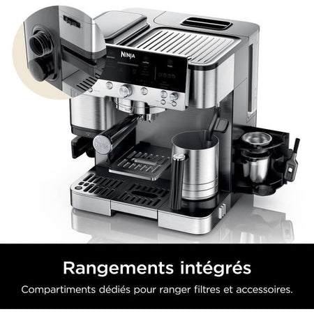 Cafetera - NINJA - ES601EU Luxe Premier - 1650 W - 2 Litros - Acero inoxidable