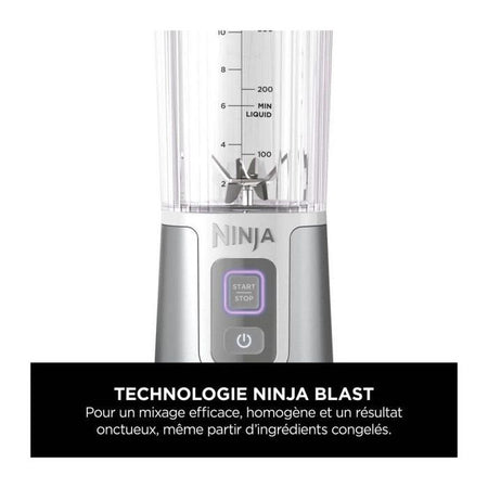 Frullatore portatile Ninja Blast - BC150EUWH - Ciotola da 530 ml - Durata della batteria 2 ore - Senza fili - Senza BPA - Bianco