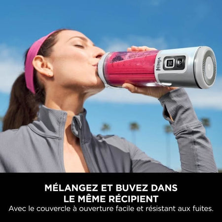 Frullatore portatile Ninja Blast - BC150EUWH - Ciotola da 530 ml - Durata della batteria 2 ore - Senza fili - Senza BPA - Bianco