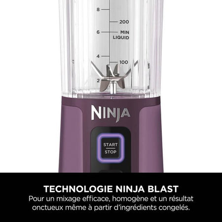 Frullatore portatile Ninja Blast - BC150EUPR - Ciotola da 530 ml - Durata della batteria 2 ore - Senza fili - Senza BPA - Viola