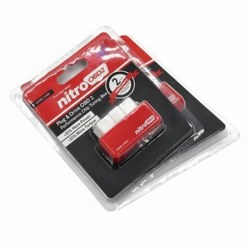 OBD2 NITRO MODULO AGGIUNTIVO ROSSO AUMENTO POTENZA OBDII CENTRALINA AUTO DISEL CAR TUNING
