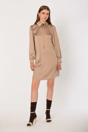 NO-NA' | Abito corto camicia con accessorio