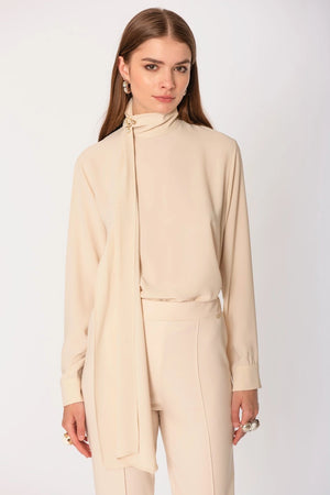 NO-NA' | Blusa con drappo e spilla