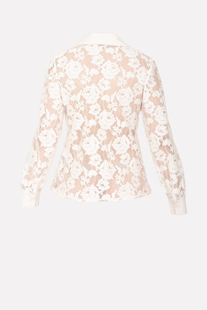 NO-NA' | Blusa in pizzo fiorato con scollo a V