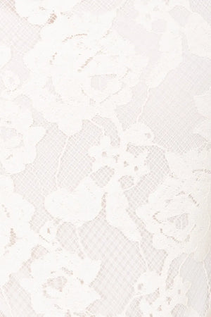 NO-NA' | Top in pizzo fiorato con bottoni schiena