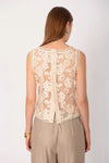 NO-NA' | Top in pizzo fiorato con bottoni schiena