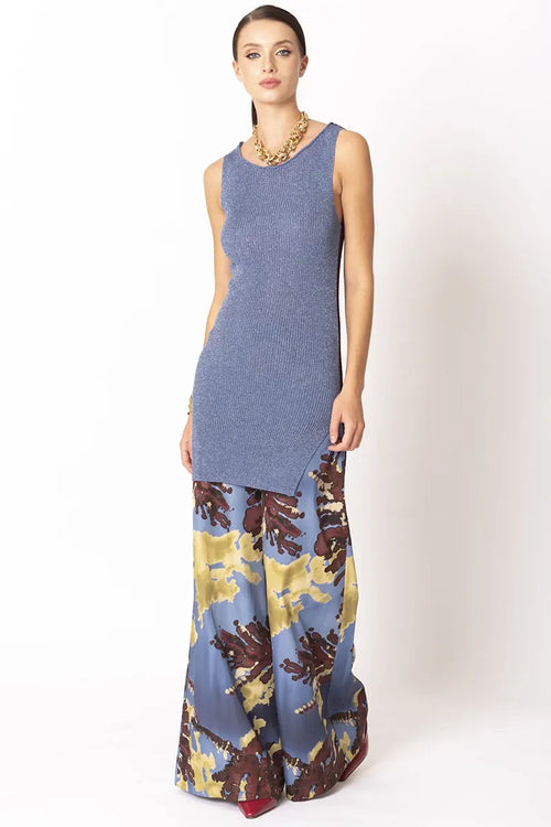 NO-NA' | Top lurex bicolore a costine