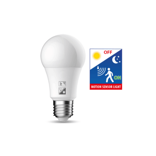 GOCCIA LED E27 1055 LM 11W SENSORE CREPUSCOLARE E PIR 4500K - ElettroWatt.eu