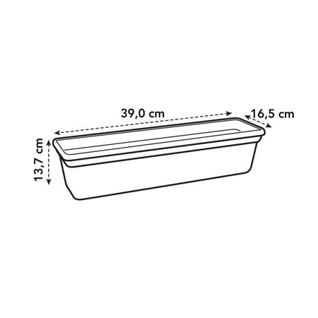 Nozioni di base ELHO Balconniere Green 40 - Esterno e balcone - L 16,5 x P 39 x H 13,7 cm - Soggiorno nero