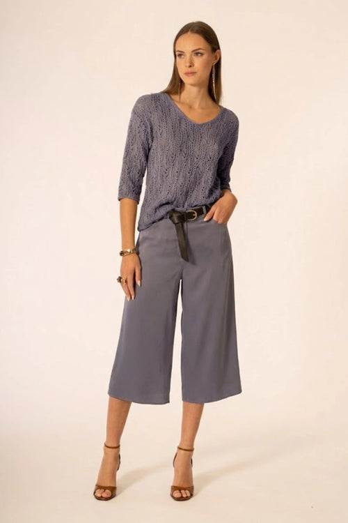 Maglia donna crochet scollo a V | NO-NA'
