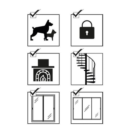 NORDLINGER PRO Parafuoco pieghevole con cancelletto - protezione antincendio per camini e stufe