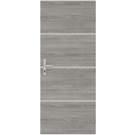 Kit de renovación de puertas - NORDLINGER PRO - 4 hojas 85 x 50 cm y 3 perfiles 85 x 2 cm - Roble Greige