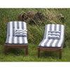 JARDIN PRIVE Lettino prendisole CANCALE fiocchi 188x56x12 cm grigio