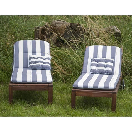 JARDIN PRIVE Lettino prendisole CANCALE fiocchi 188x56x12 cm grigio