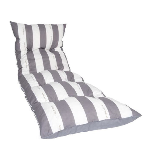 JARDIN PRIVE Lettino prendisole CANCALE fiocchi 188x56x12 cm grigio