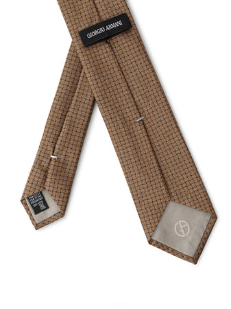 GIORGIO ARMANI Cravatta bronzo in seta Giorgio Armani da uomo