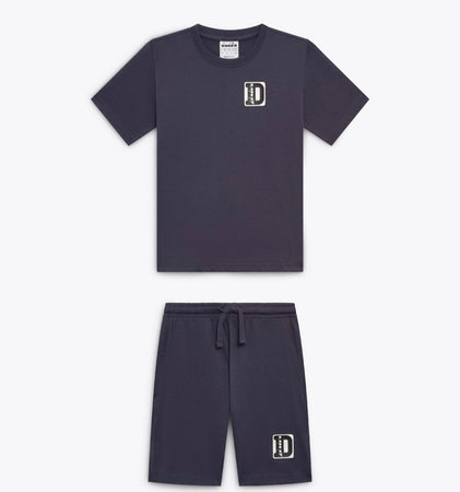 Completo Diadora Bambino Blu T-shirt + Shorts - Collezione PE2026