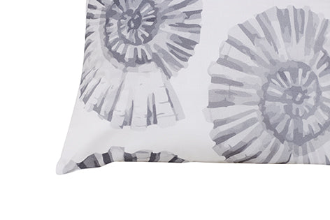 Set 2 federe coppia di federe bifaccia doubleface stampa digitale cotone Made in Italy CONCHIGLIE/BIANCO