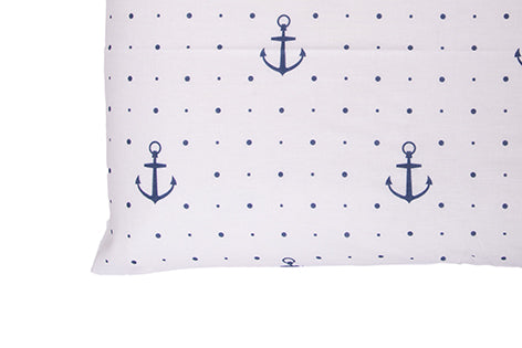 Set Copripiumino Federe Bifaccia Parure Copripiumino in Cotone Made in Italy ANCORE / BIANCO