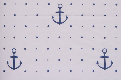 Set Copripiumino Federe Bifaccia Parure Copripiumino in Cotone Made in Italy ANCORE / BIANCO