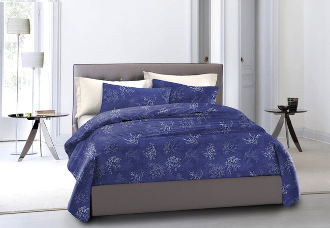 Set Copripiumino federe parure Copripiumino Stampa Digitale Cotone Made in Italy OCEANO BLU