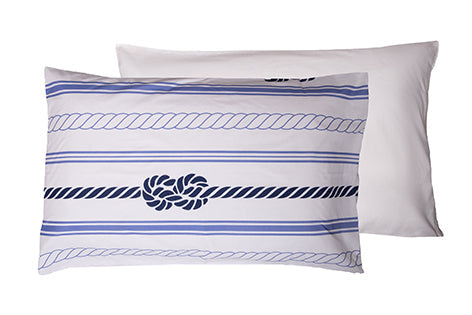 Set 2 federe coppia di federe Set 2 federe coppia di federe bifaccia doubleface stampa digitale cotone Made in Italy CORDE / BIANCO