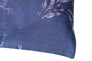 2 federe coppia di federe bifaccia doubleface stampa digitale cotone Made in Italy OCEANO BLU / BIANCO